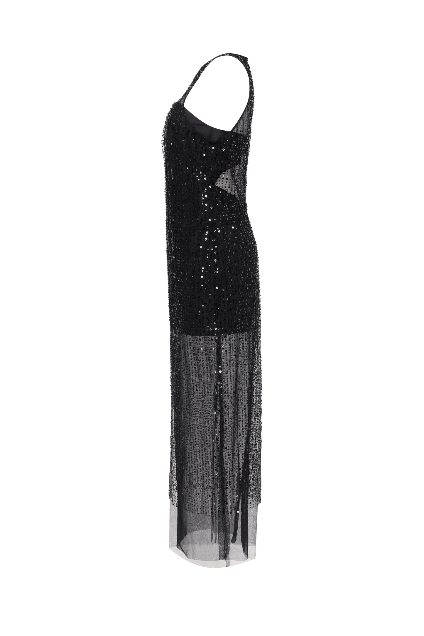 STARRY SHEER LACE MAXI DRESS