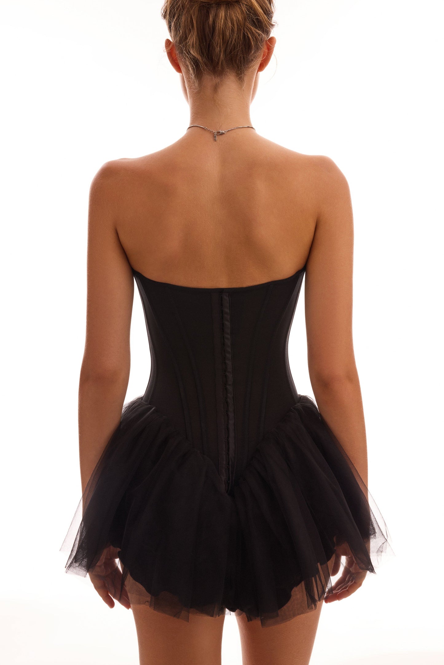 TUTU BLACK MINI DRESS WITH PINK BOWS
