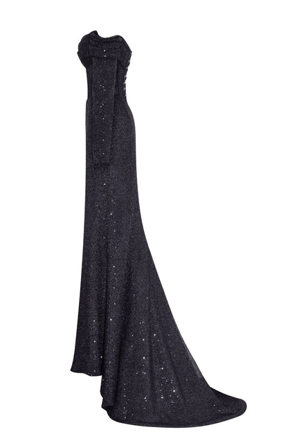 NERO OFF SHOULDER MAXI DRESS