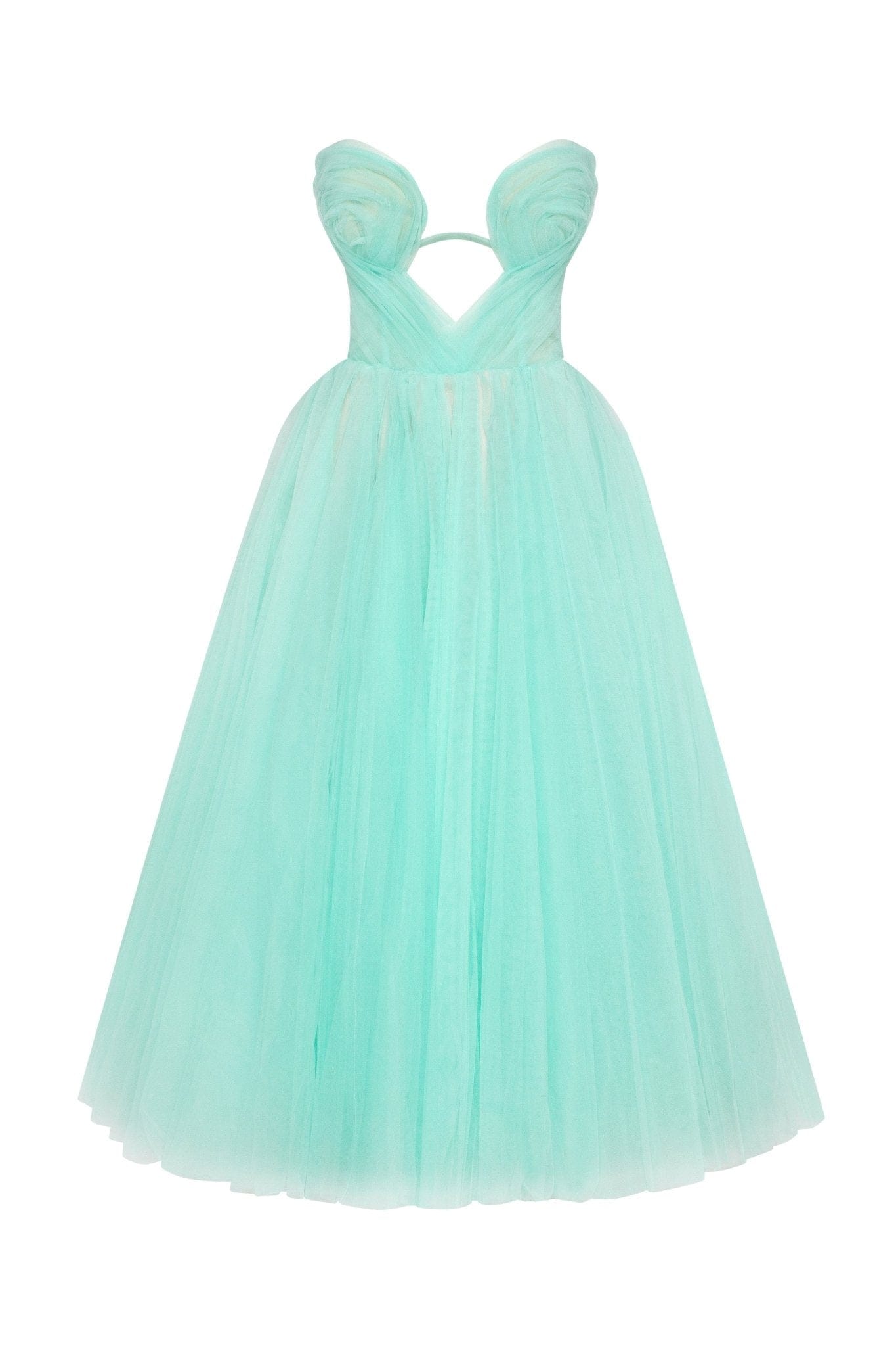 MINT GREEN TENDER MIDI TULLE DRESS