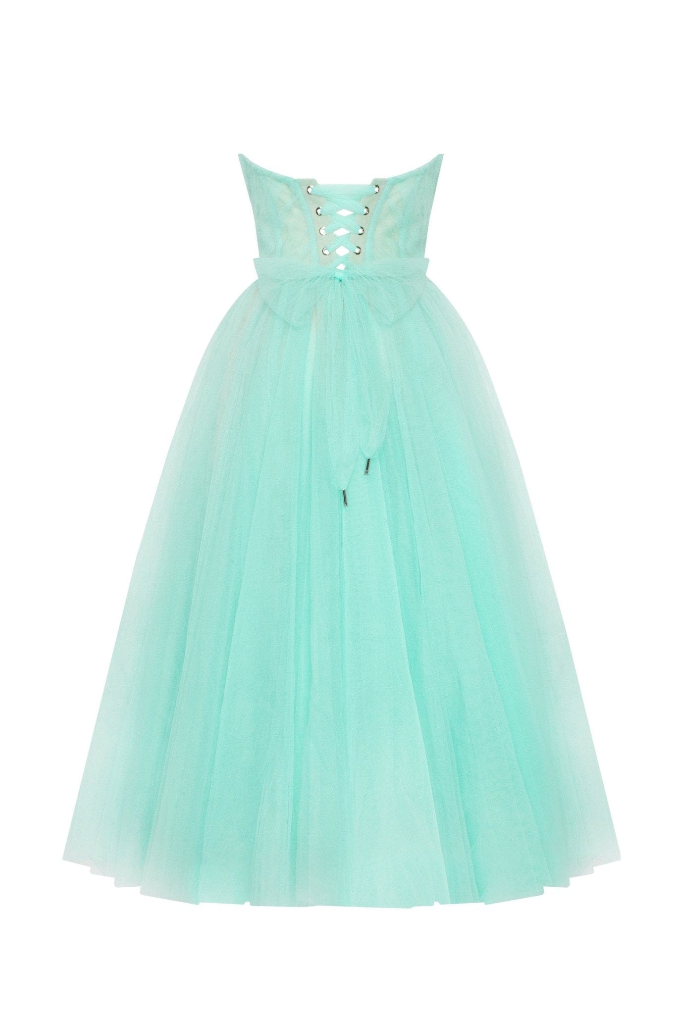 MINT GREEN TENDER MIDI TULLE DRESS