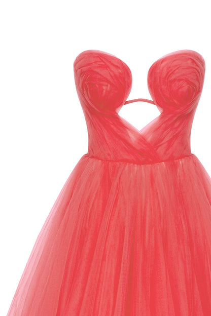 CORAL MIDI TULLE DRESS