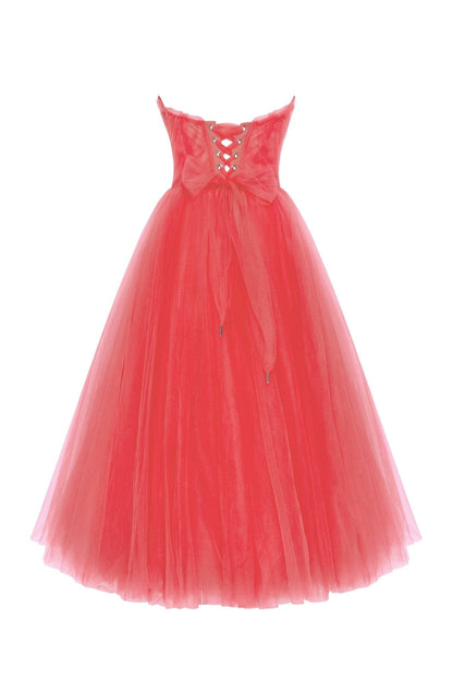 CORAL MIDI TULLE DRESS