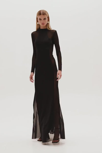 SHOWSTOPPER BLACK MAXI DRESS