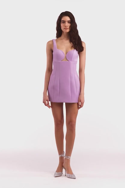 AMELIA LAVENDER MINI DRESS